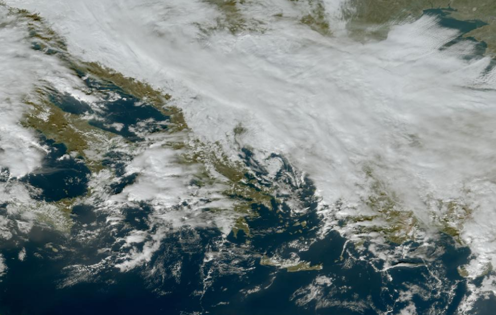 Τελευταία δορυφορική εικόνα νεφοκάλυψης