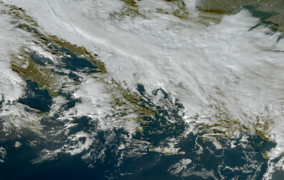 Τελευταία δορυφορική εικόνα νεφοκάλυψης