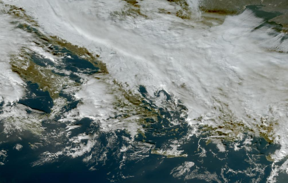 Τελευταία δορυφορική εικόνα νεφοκάλυψης