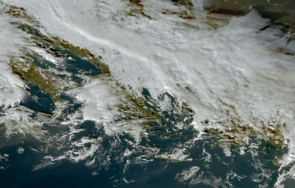 Τελευταία δορυφορική εικόνα νεφοκάλυψης