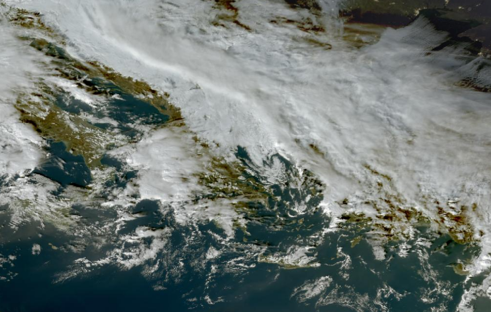 Τελευταία δορυφορική εικόνα νεφοκάλυψης