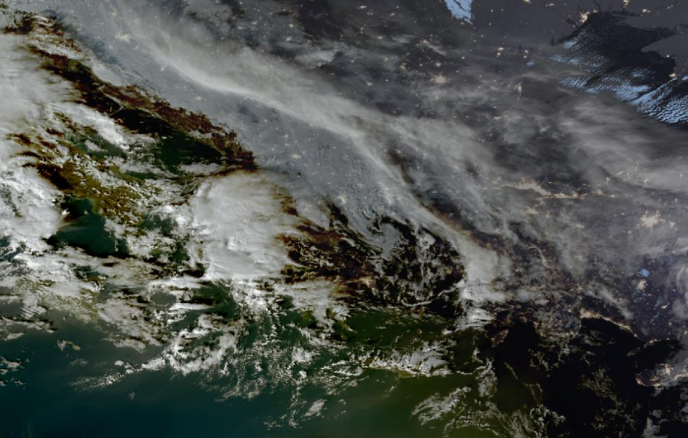 Τελευταία δορυφορική εικόνα νεφοκάλυψης