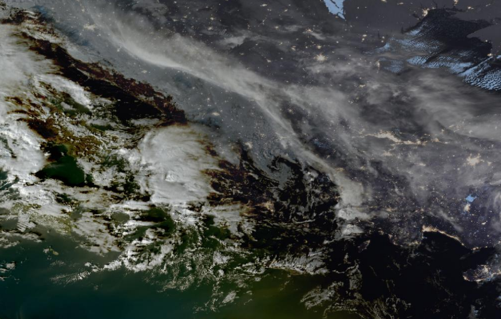 Τελευταία δορυφορική εικόνα νεφοκάλυψης