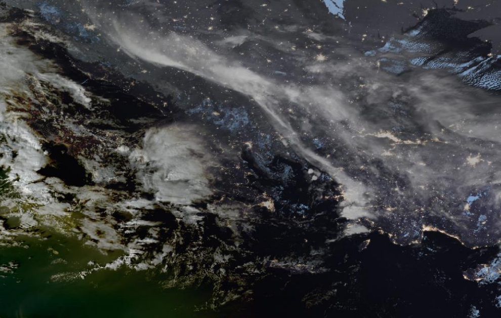 Τελευταία δορυφορική εικόνα νεφοκάλυψης