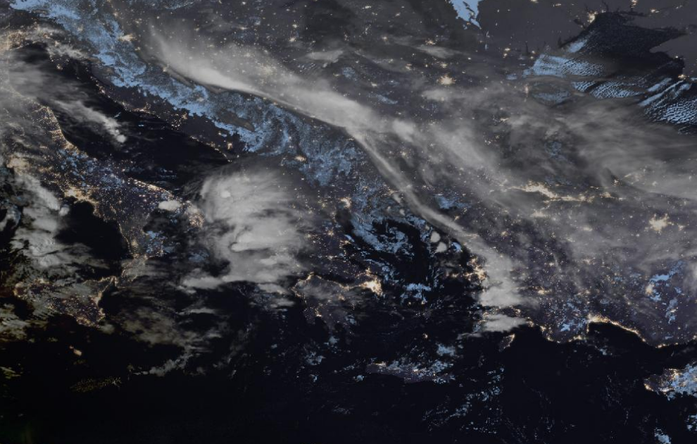 Τελευταία δορυφορική εικόνα νεφοκάλυψης