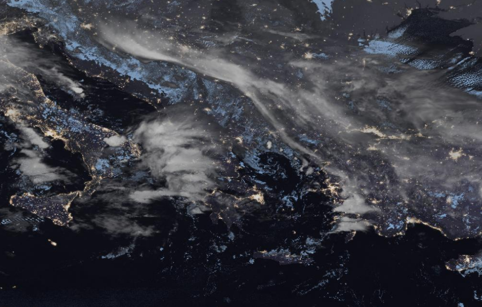 Τελευταία δορυφορική εικόνα νεφοκάλυψης