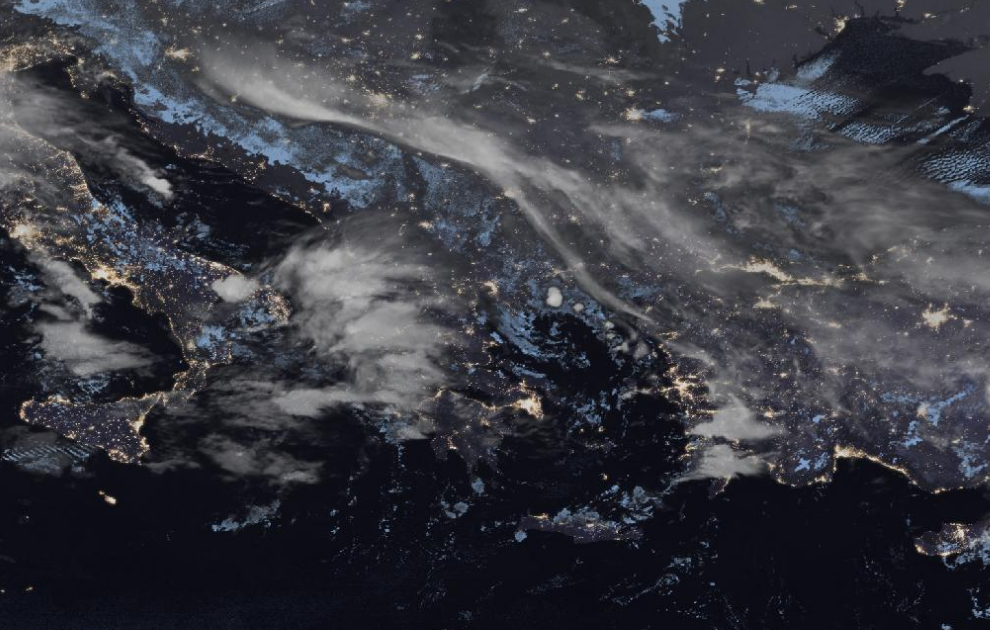 Τελευταία δορυφορική εικόνα νεφοκάλυψης