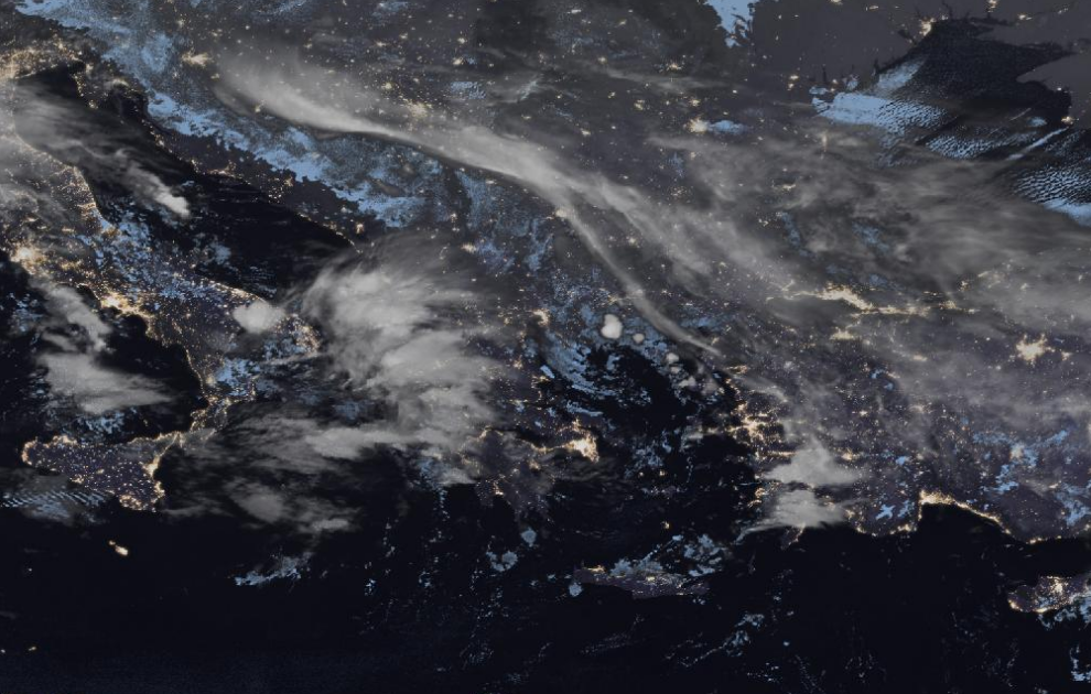 Τελευταία δορυφορική εικόνα νεφοκάλυψης