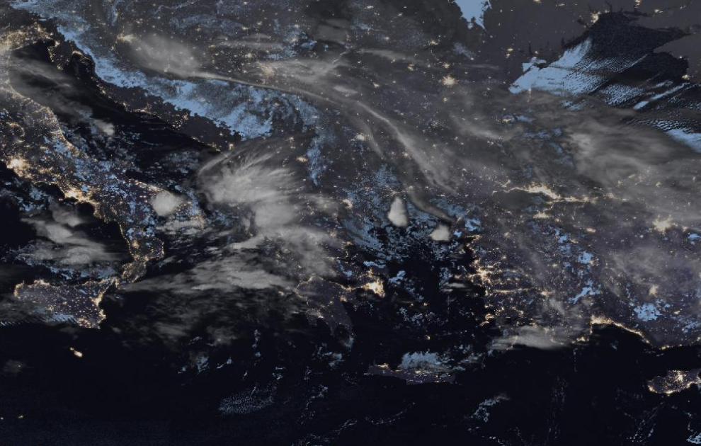 Τελευταία δορυφορική εικόνα νεφοκάλυψης