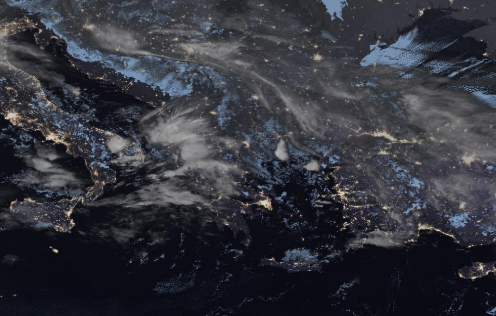 Τελευταία δορυφορική εικόνα νεφοκάλυψης