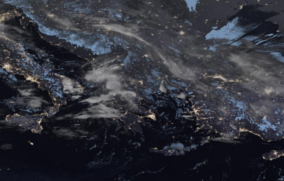 Τελευταία δορυφορική εικόνα νεφοκάλυψης