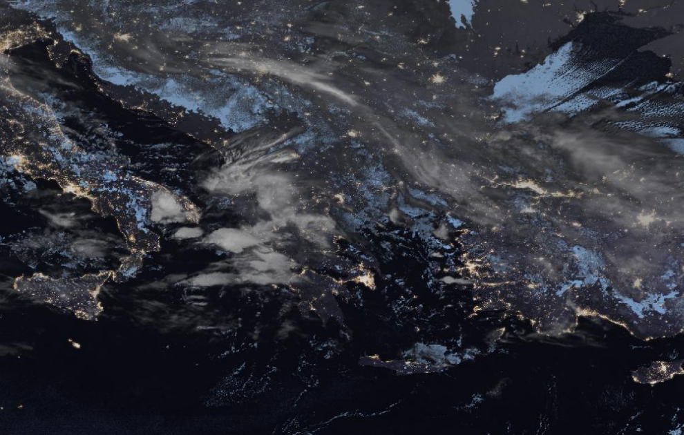 Τελευταία δορυφορική εικόνα νεφοκάλυψης