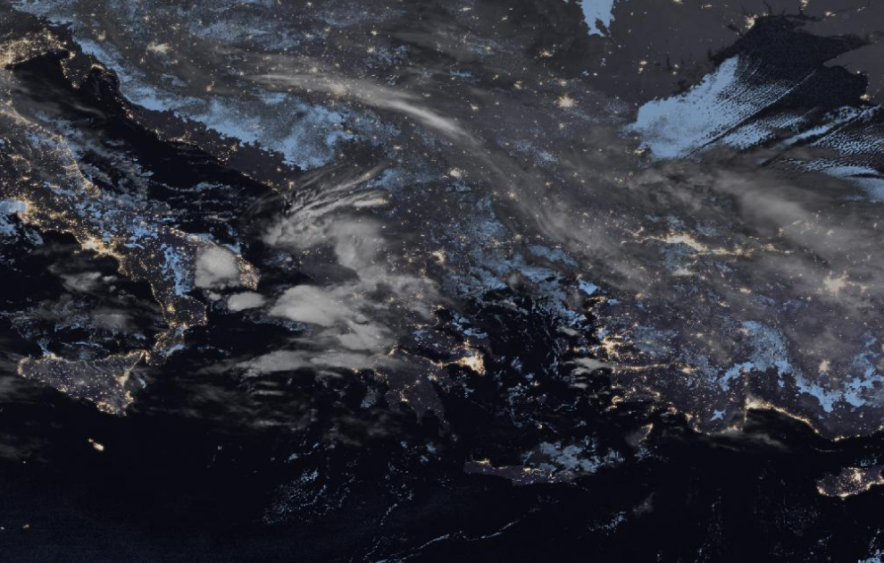 Τελευταία δορυφορική εικόνα νεφοκάλυψης