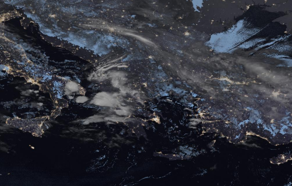 Τελευταία δορυφορική εικόνα νεφοκάλυψης