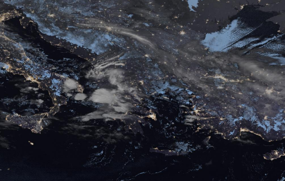 Τελευταία δορυφορική εικόνα νεφοκάλυψης