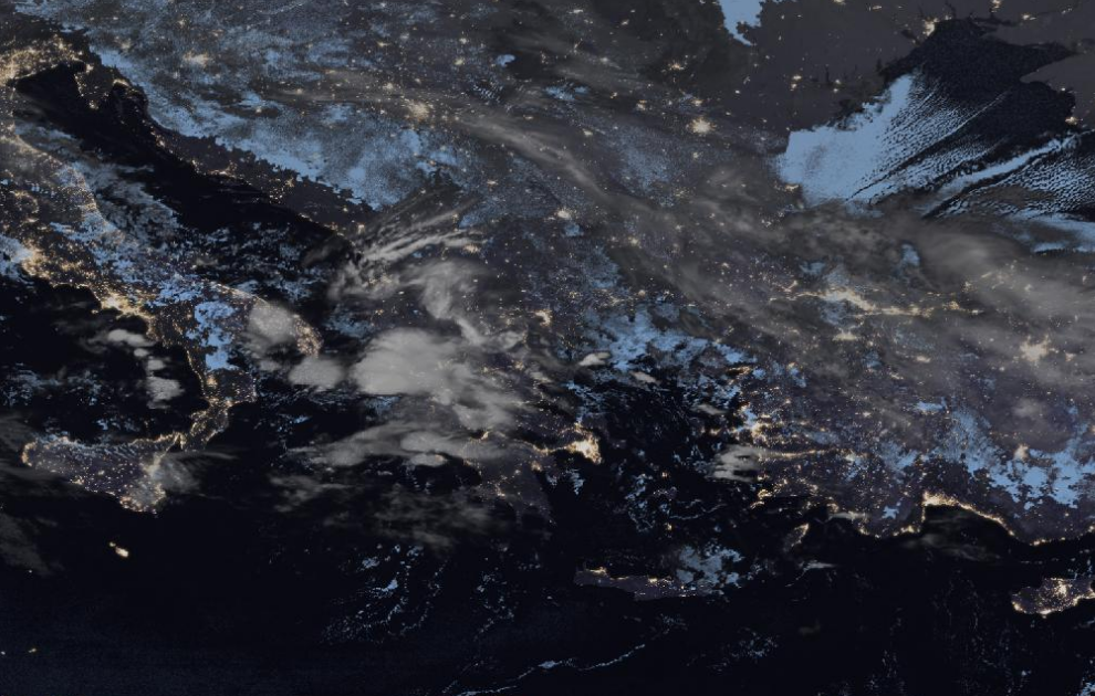 Τελευταία δορυφορική εικόνα νεφοκάλυψης