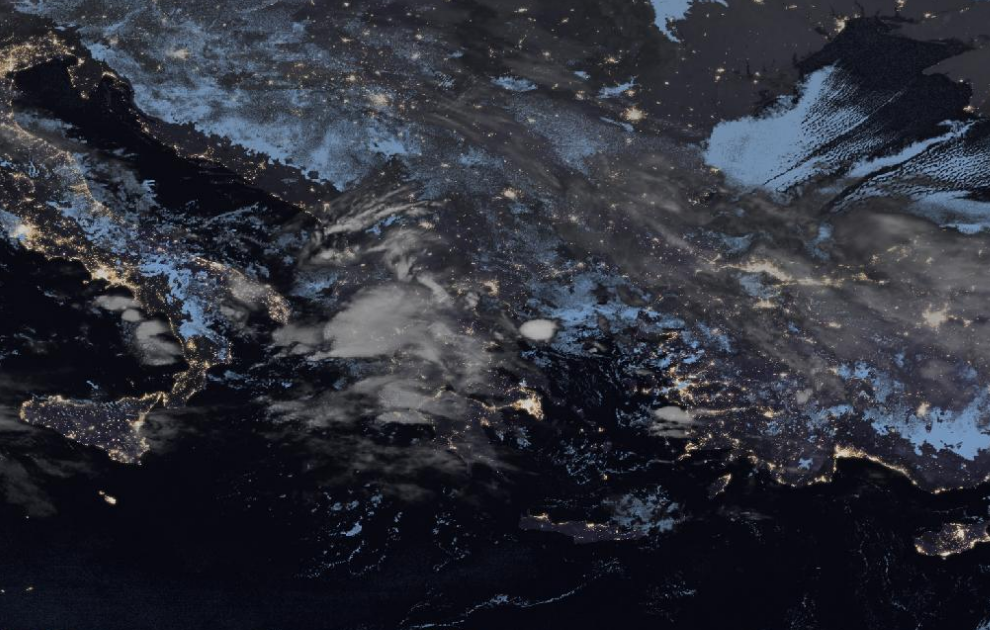 Τελευταία δορυφορική εικόνα νεφοκάλυψης