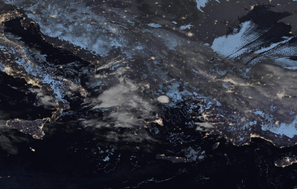 Τελευταία δορυφορική εικόνα νεφοκάλυψης