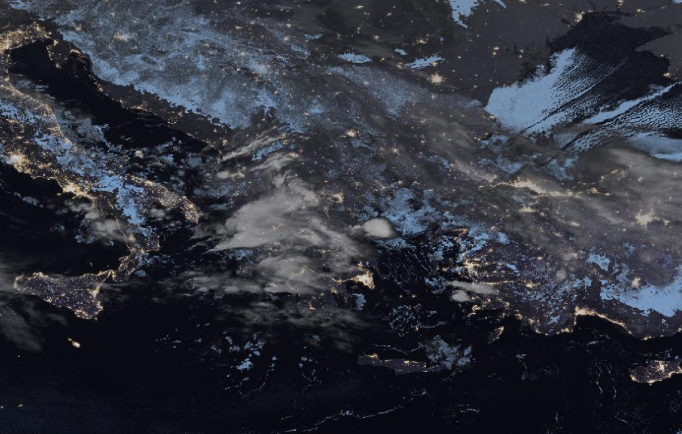 Τελευταία δορυφορική εικόνα νεφοκάλυψης