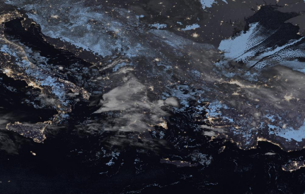 Τελευταία δορυφορική εικόνα νεφοκάλυψης