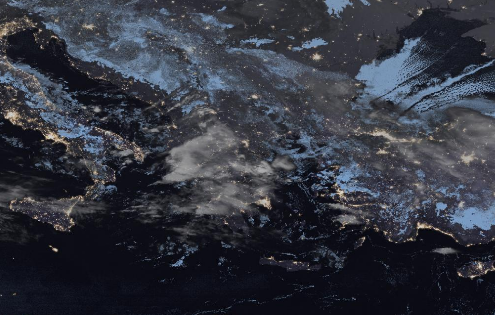 Τελευταία δορυφορική εικόνα νεφοκάλυψης