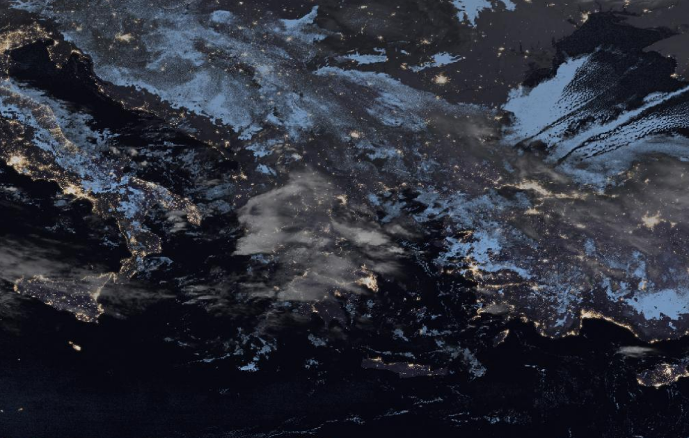 Τελευταία δορυφορική εικόνα νεφοκάλυψης