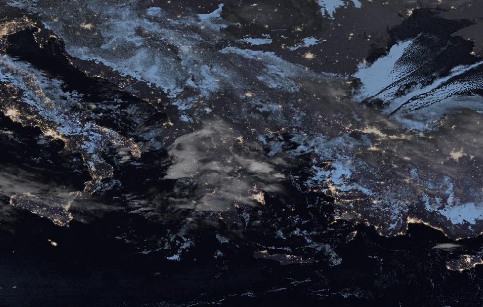 Τελευταία δορυφορική εικόνα νεφοκάλυψης