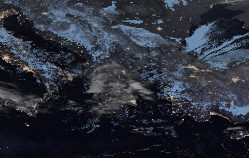 Τελευταία δορυφορική εικόνα νεφοκάλυψης