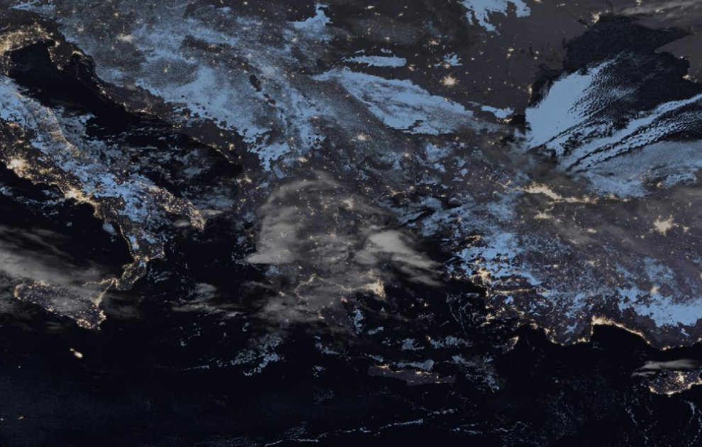 Τελευταία δορυφορική εικόνα νεφοκάλυψης