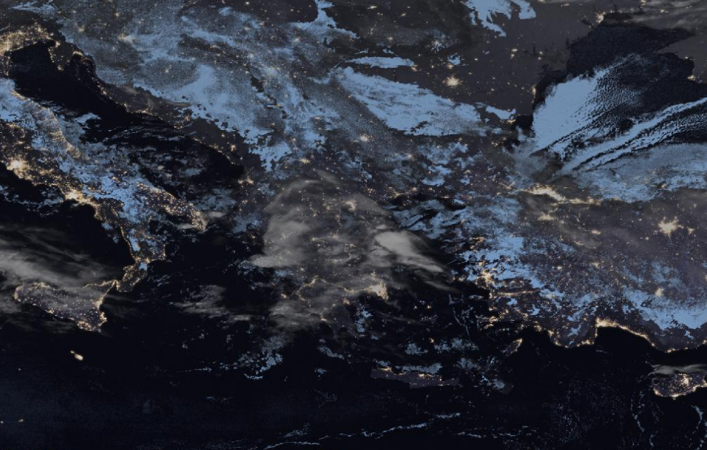 Τελευταία δορυφορική εικόνα νεφοκάλυψης