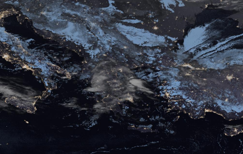 Τελευταία δορυφορική εικόνα νεφοκάλυψης