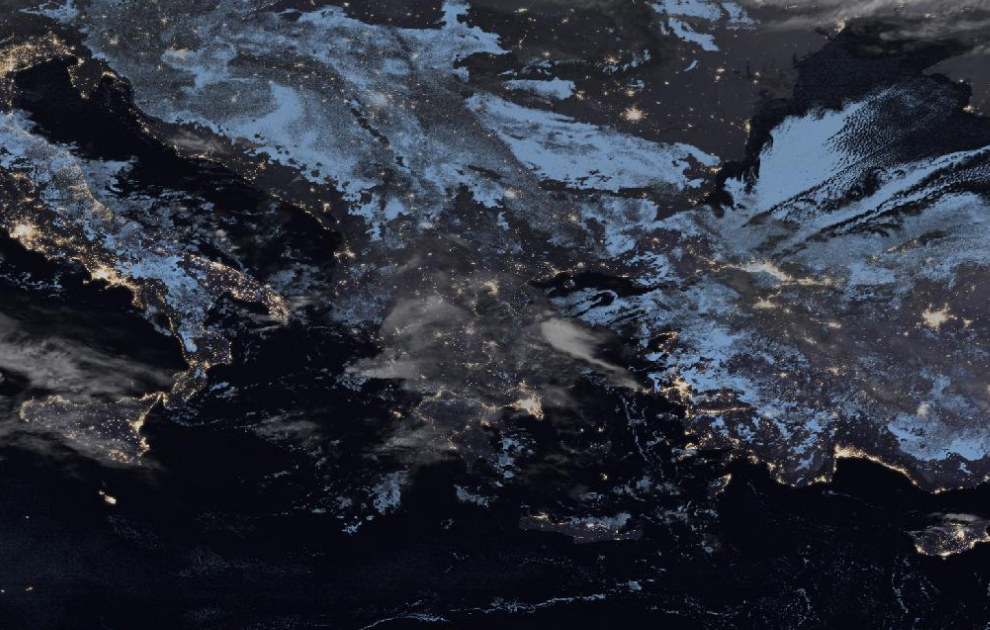 Τελευταία δορυφορική εικόνα νεφοκάλυψης