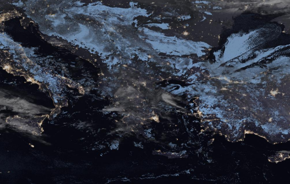 Τελευταία δορυφορική εικόνα νεφοκάλυψης