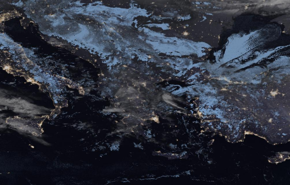 Τελευταία δορυφορική εικόνα νεφοκάλυψης