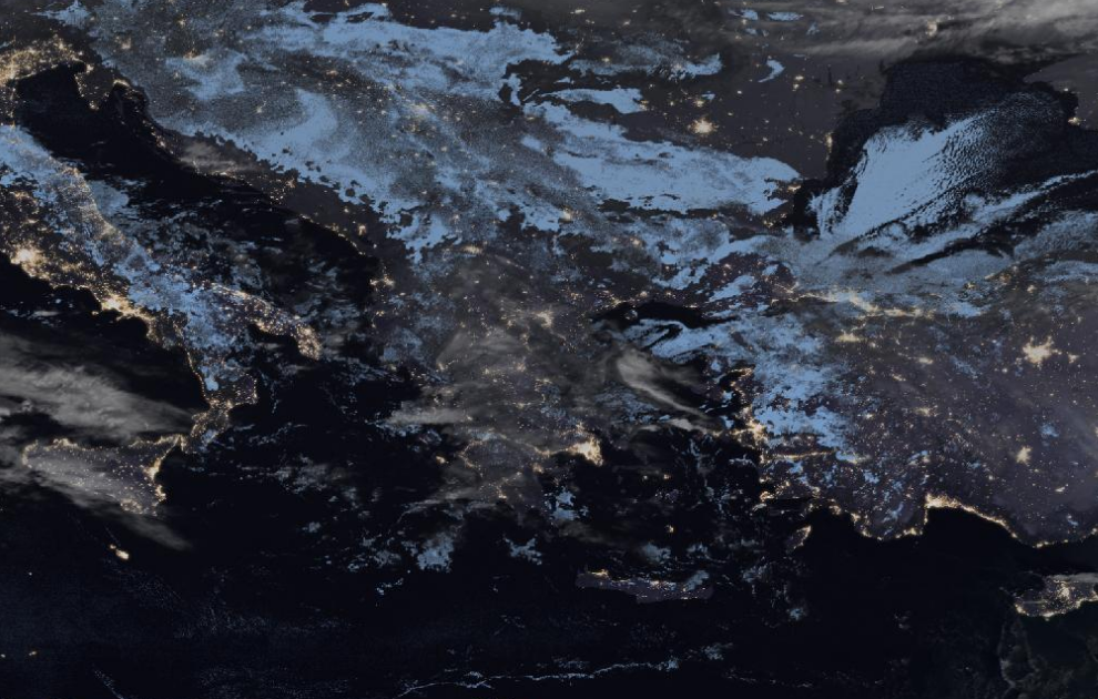 Τελευταία δορυφορική εικόνα νεφοκάλυψης