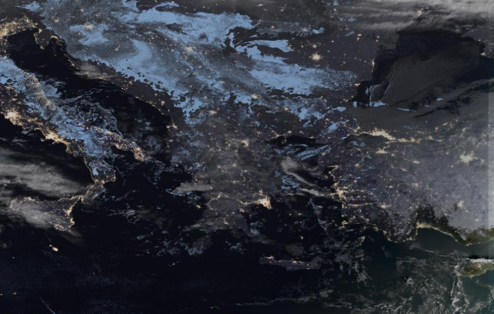 Τελευταία δορυφορική εικόνα νεφοκάλυψης