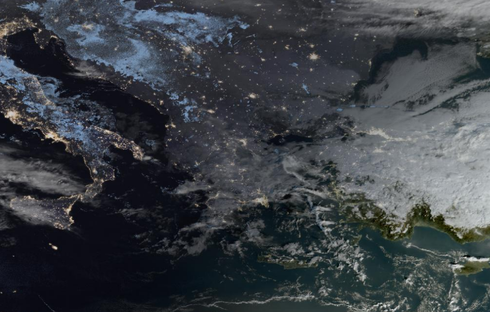 Τελευταία δορυφορική εικόνα νεφοκάλυψης