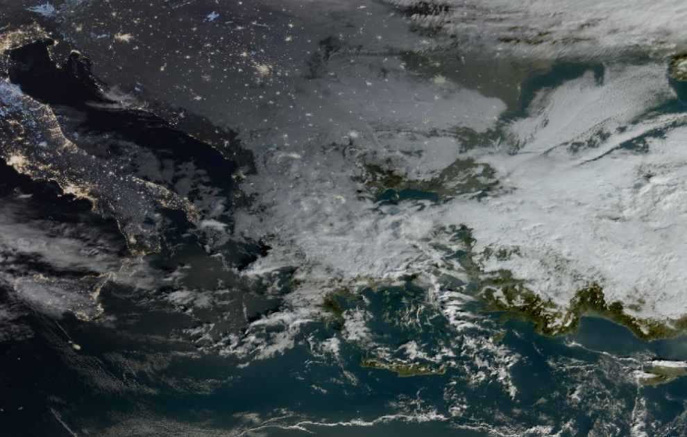 Τελευταία δορυφορική εικόνα νεφοκάλυψης