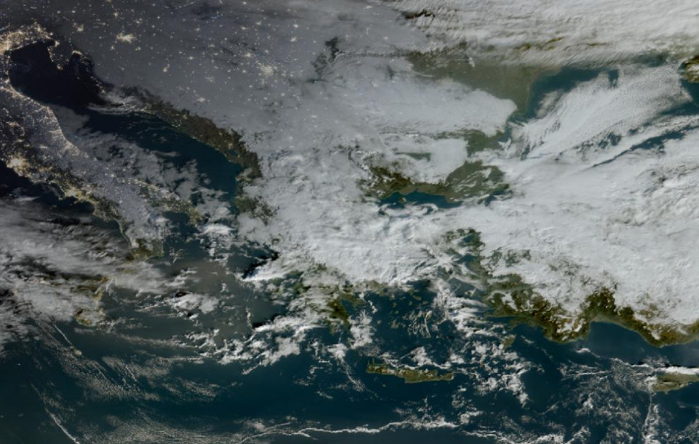 Τελευταία δορυφορική εικόνα νεφοκάλυψης