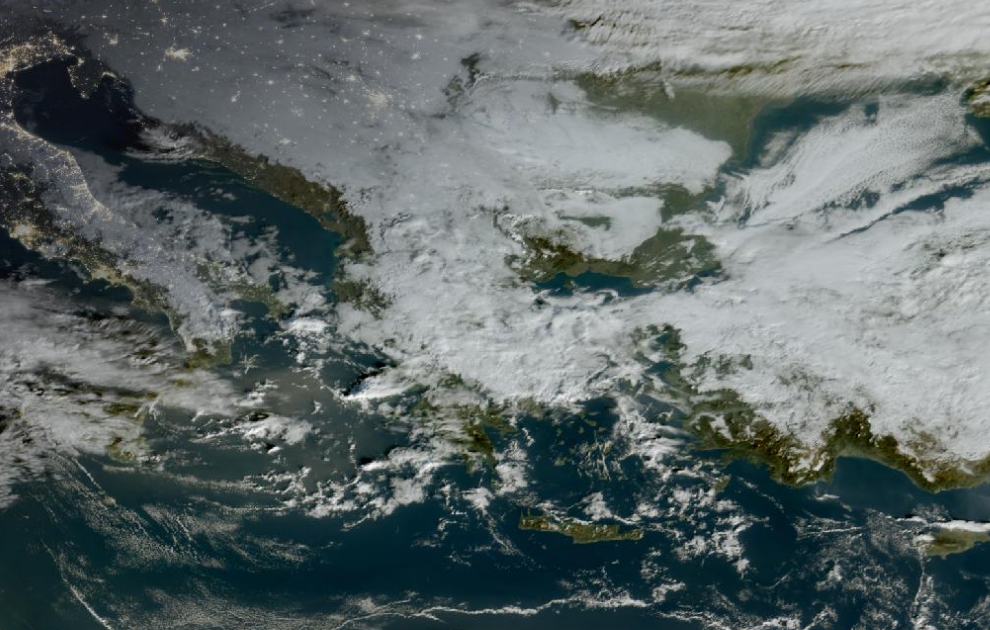 Τελευταία δορυφορική εικόνα νεφοκάλυψης