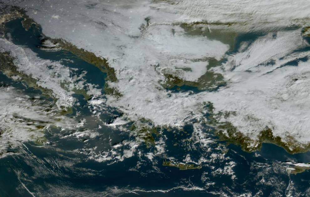 Τελευταία δορυφορική εικόνα νεφοκάλυψης