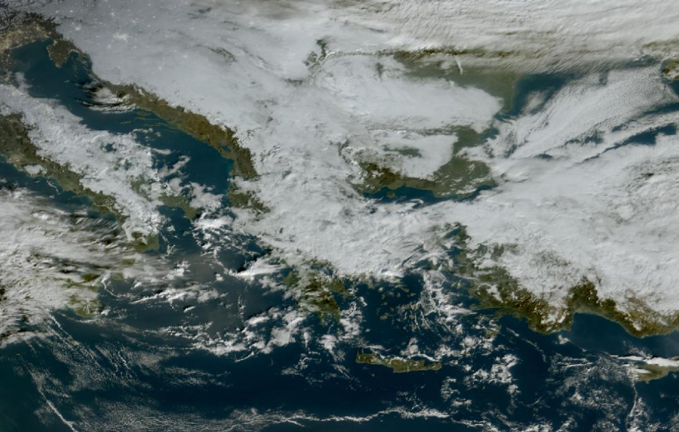 Τελευταία δορυφορική εικόνα νεφοκάλυψης