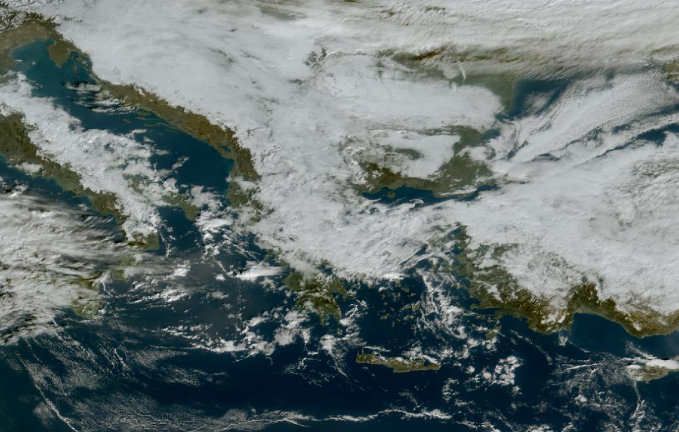 Τελευταία δορυφορική εικόνα νεφοκάλυψης