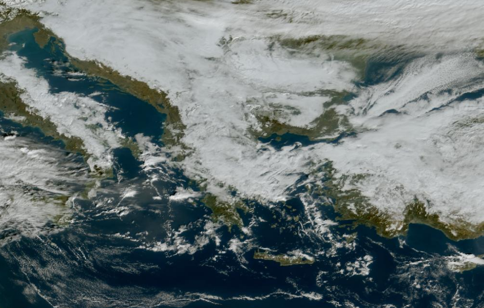 Τελευταία δορυφορική εικόνα νεφοκάλυψης