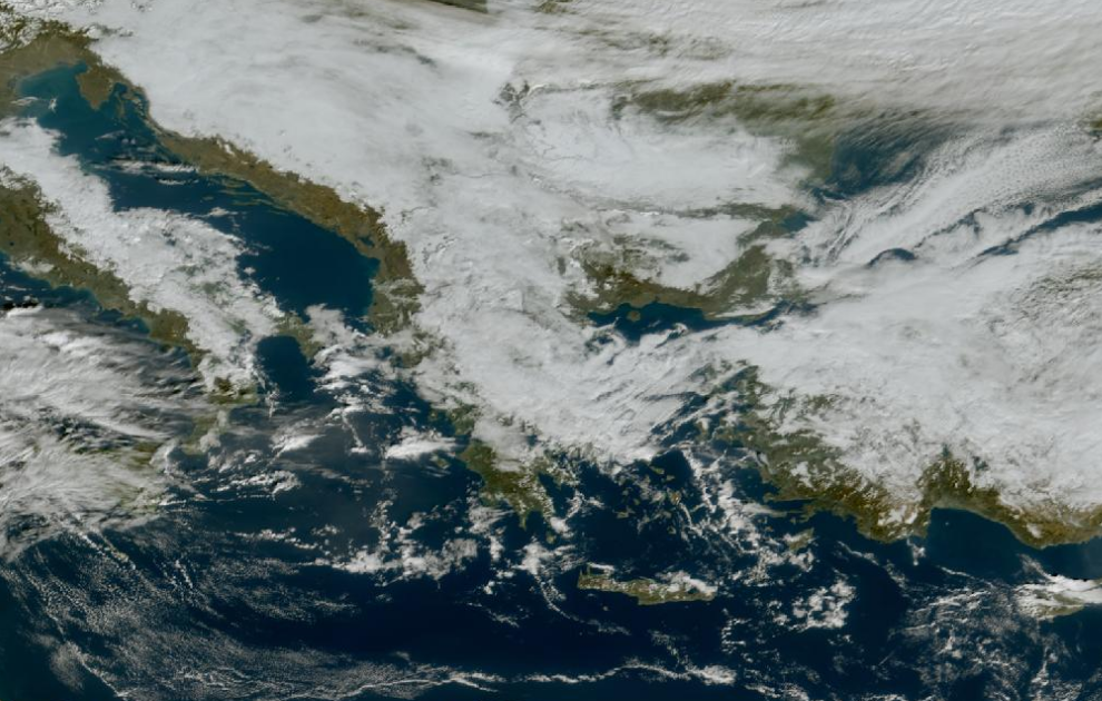 Τελευταία δορυφορική εικόνα νεφοκάλυψης