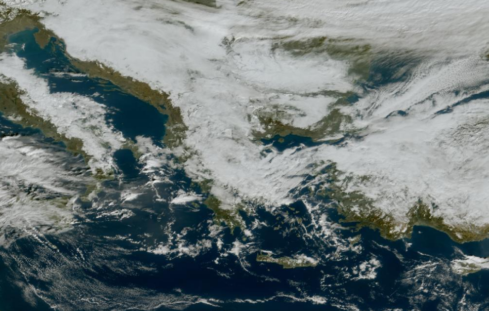 Τελευταία δορυφορική εικόνα νεφοκάλυψης