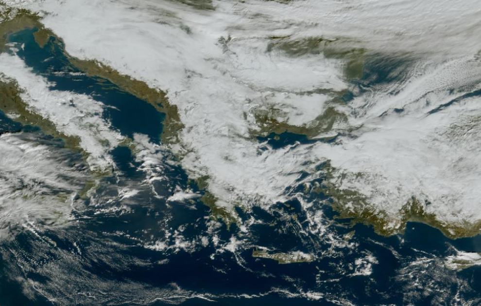 Τελευταία δορυφορική εικόνα νεφοκάλυψης