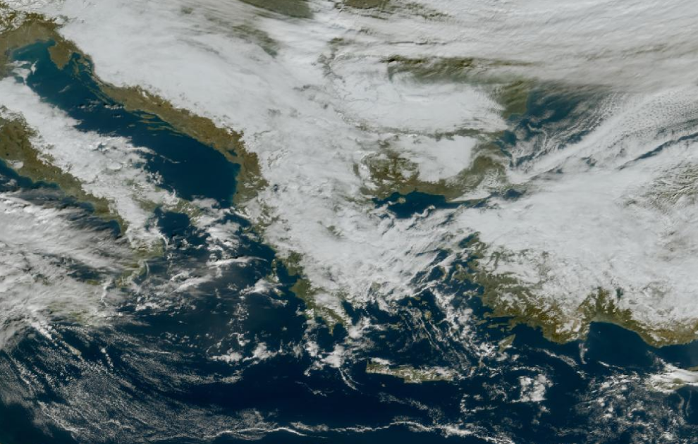 Τελευταία δορυφορική εικόνα νεφοκάλυψης