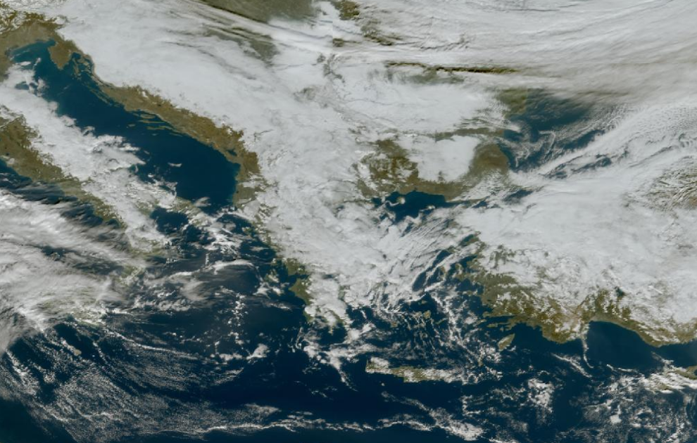 Τελευταία δορυφορική εικόνα νεφοκάλυψης