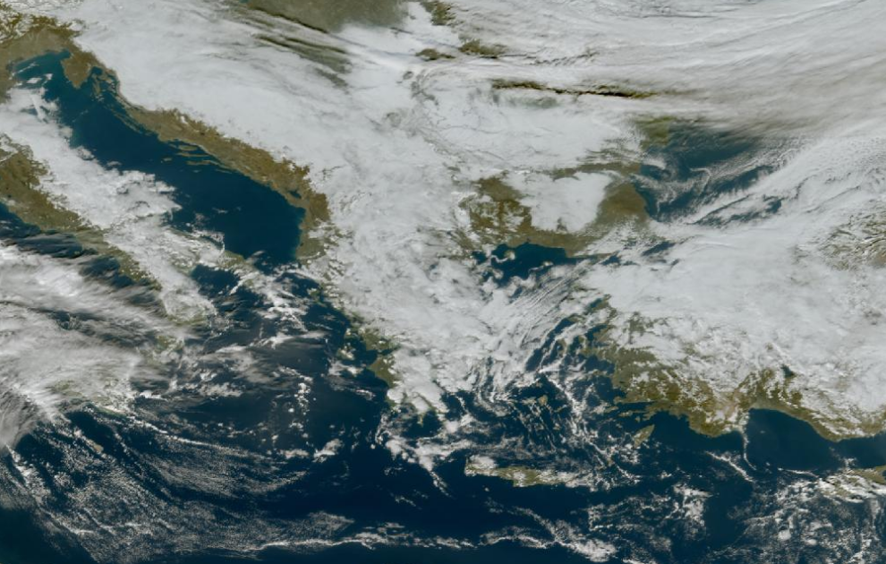 Τελευταία δορυφορική εικόνα νεφοκάλυψης